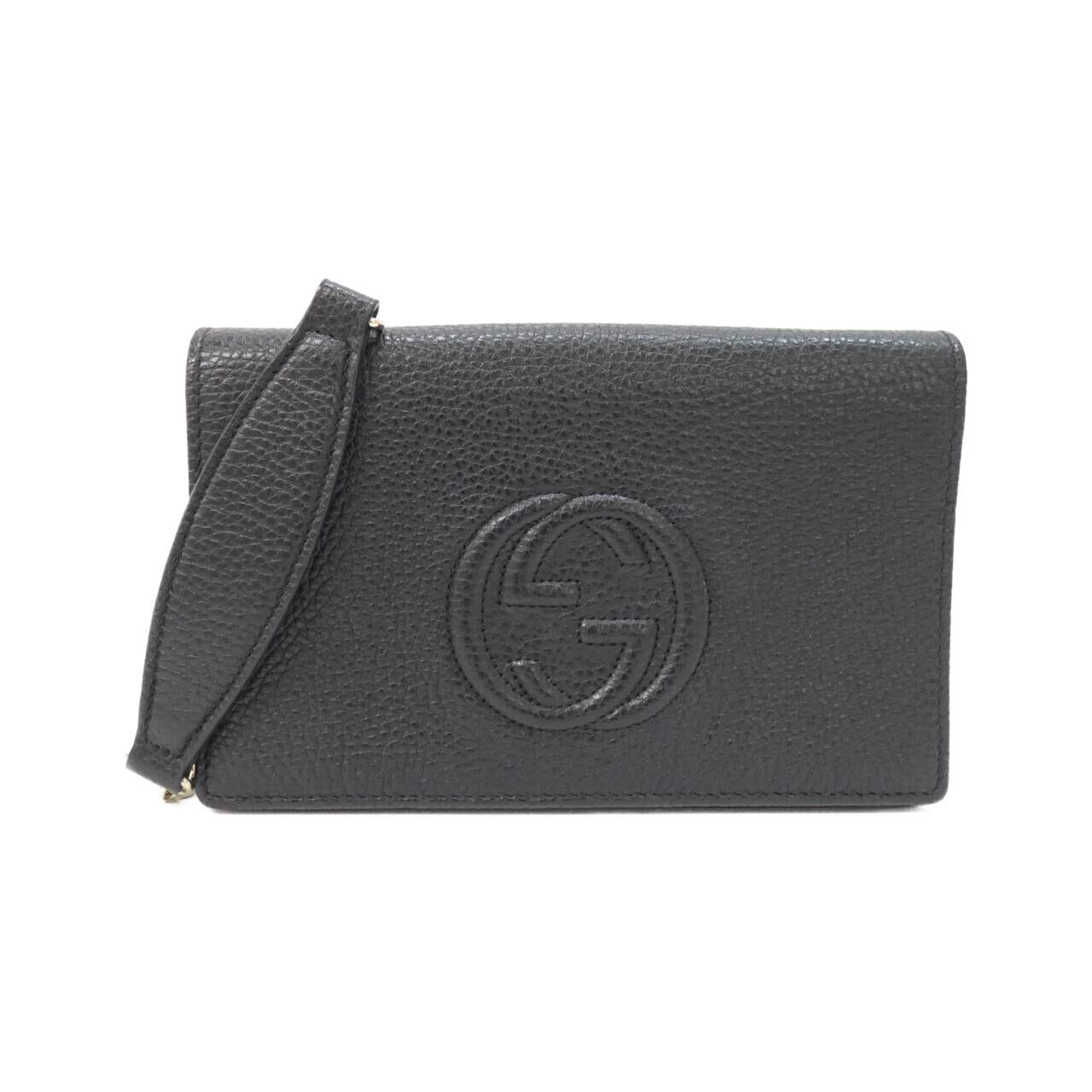 グッチ レザー チェーンウォレット