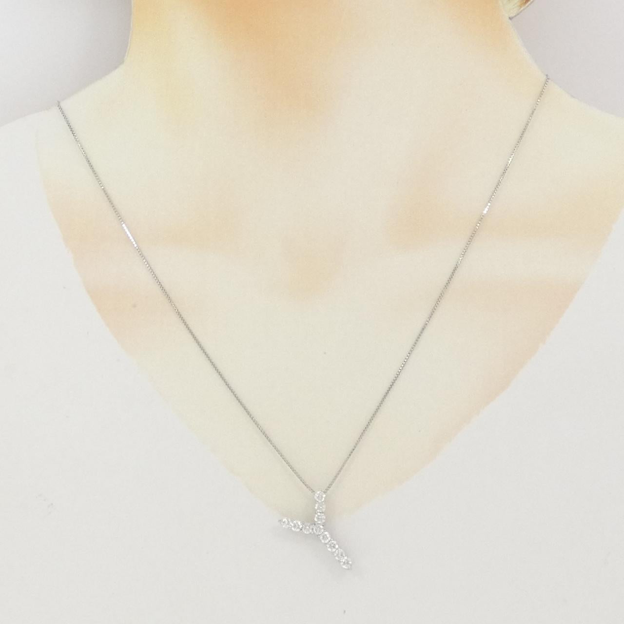 プラチナ ダイヤモンド イニシャルY ネックレス