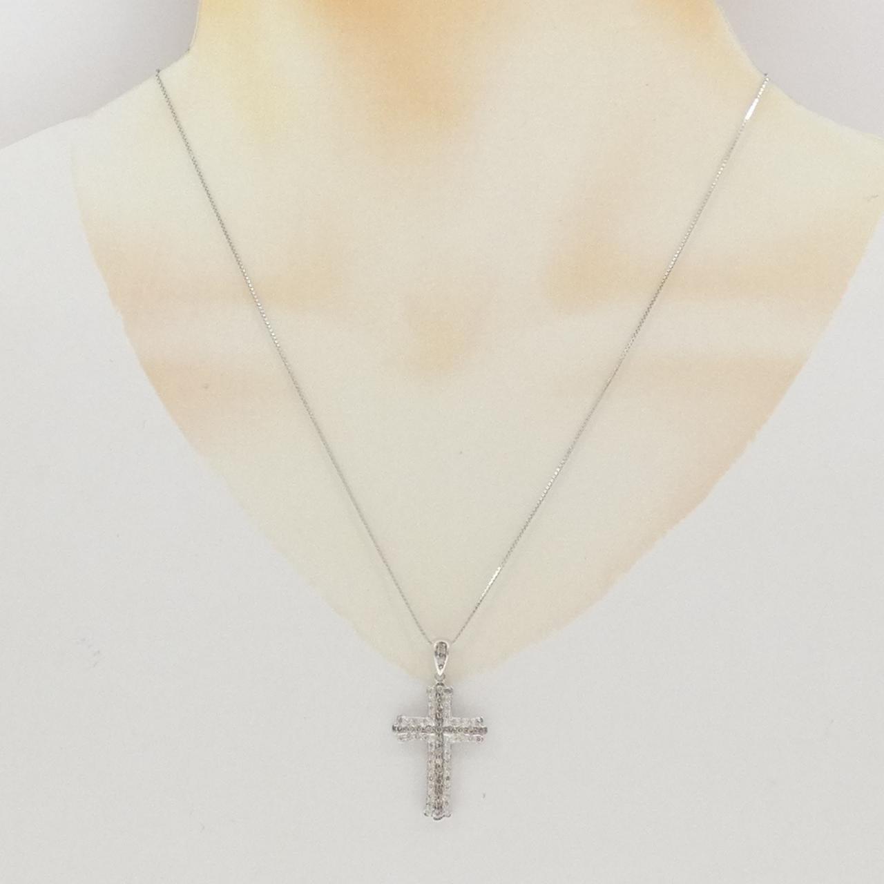 Au750 ダイヤモンド クロス ネックレス