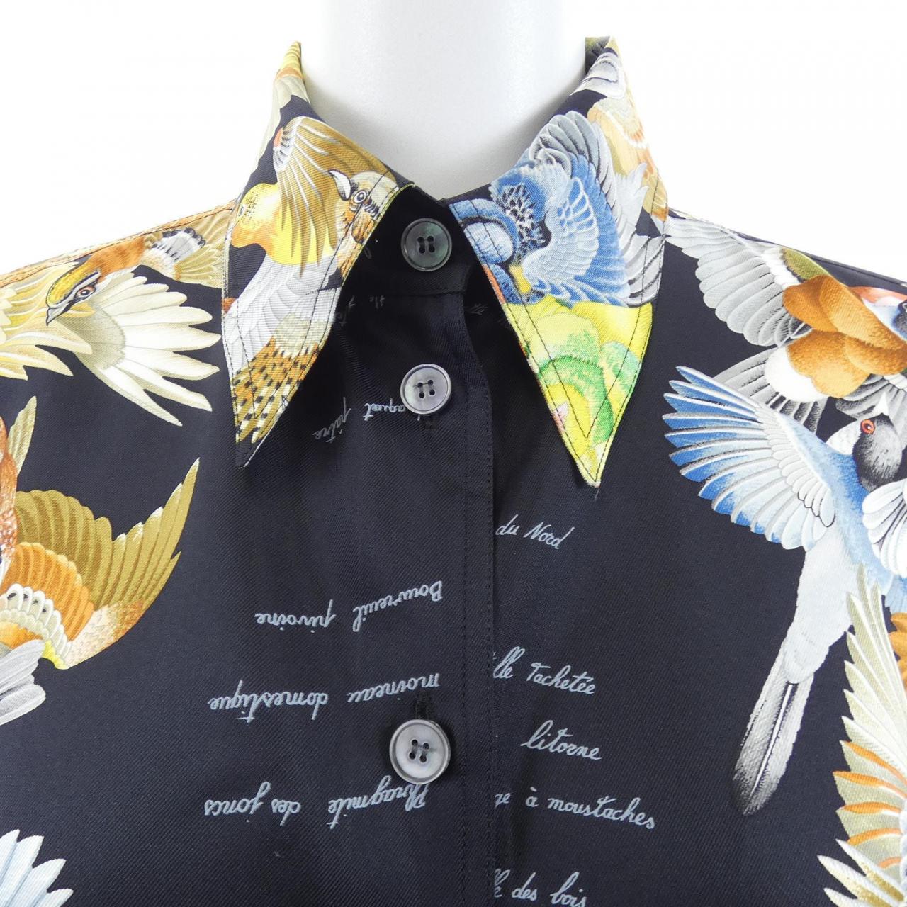 エルメス LINTRUS シルクシャツ