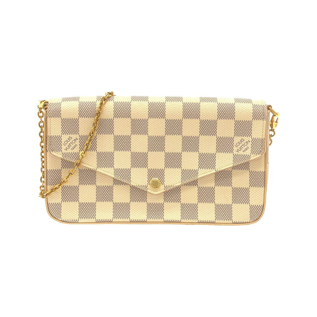 ルイヴィトン ポシェットフェリシー ダミエアズール ショルダーバッグ