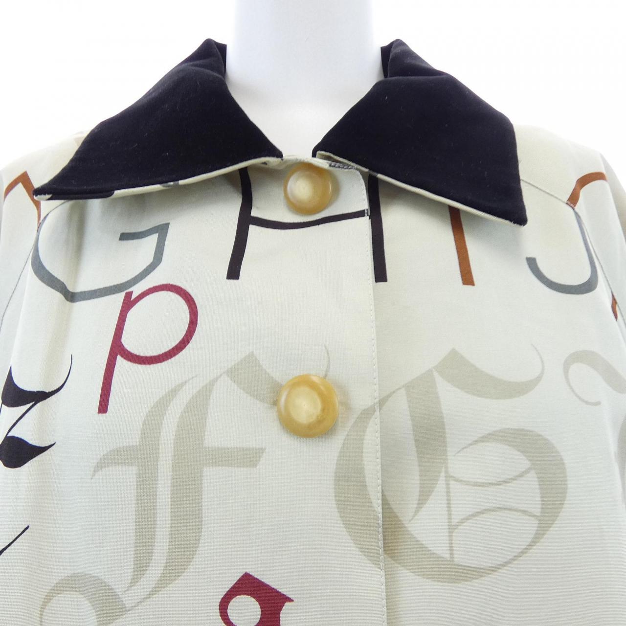 エルメス A.M.CASSANDRE コットンシルクウールコート36