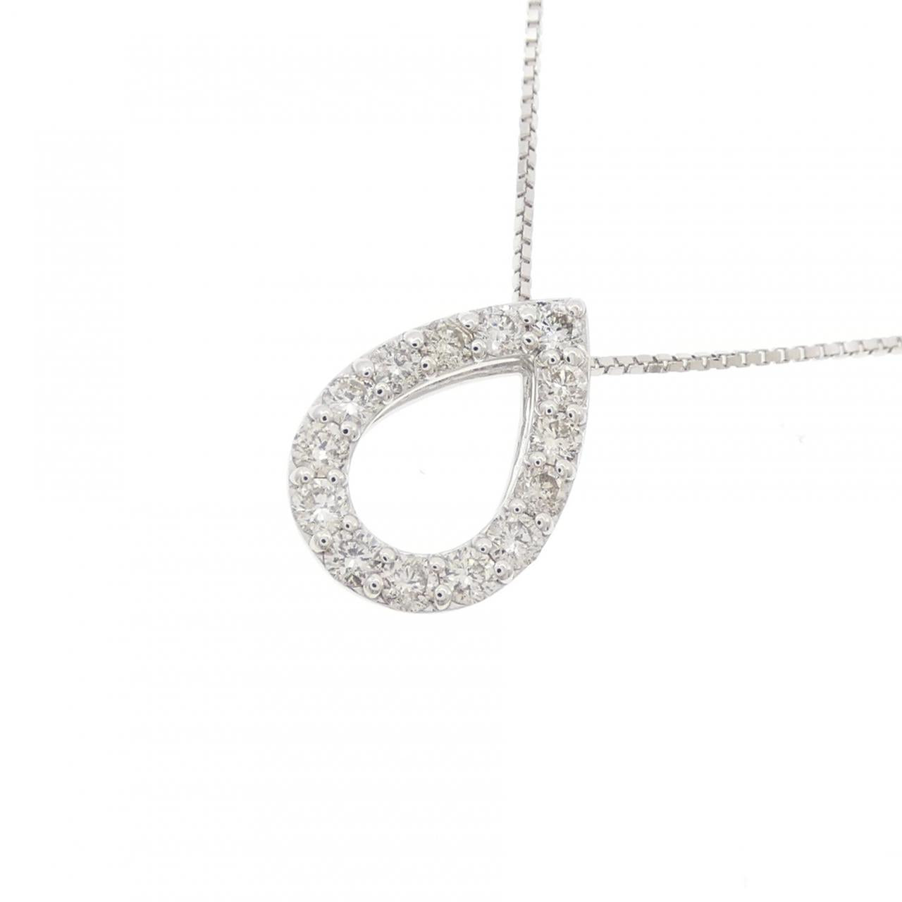 K10ホワイトゴールド 0.28ct ダイヤモンドネックレス