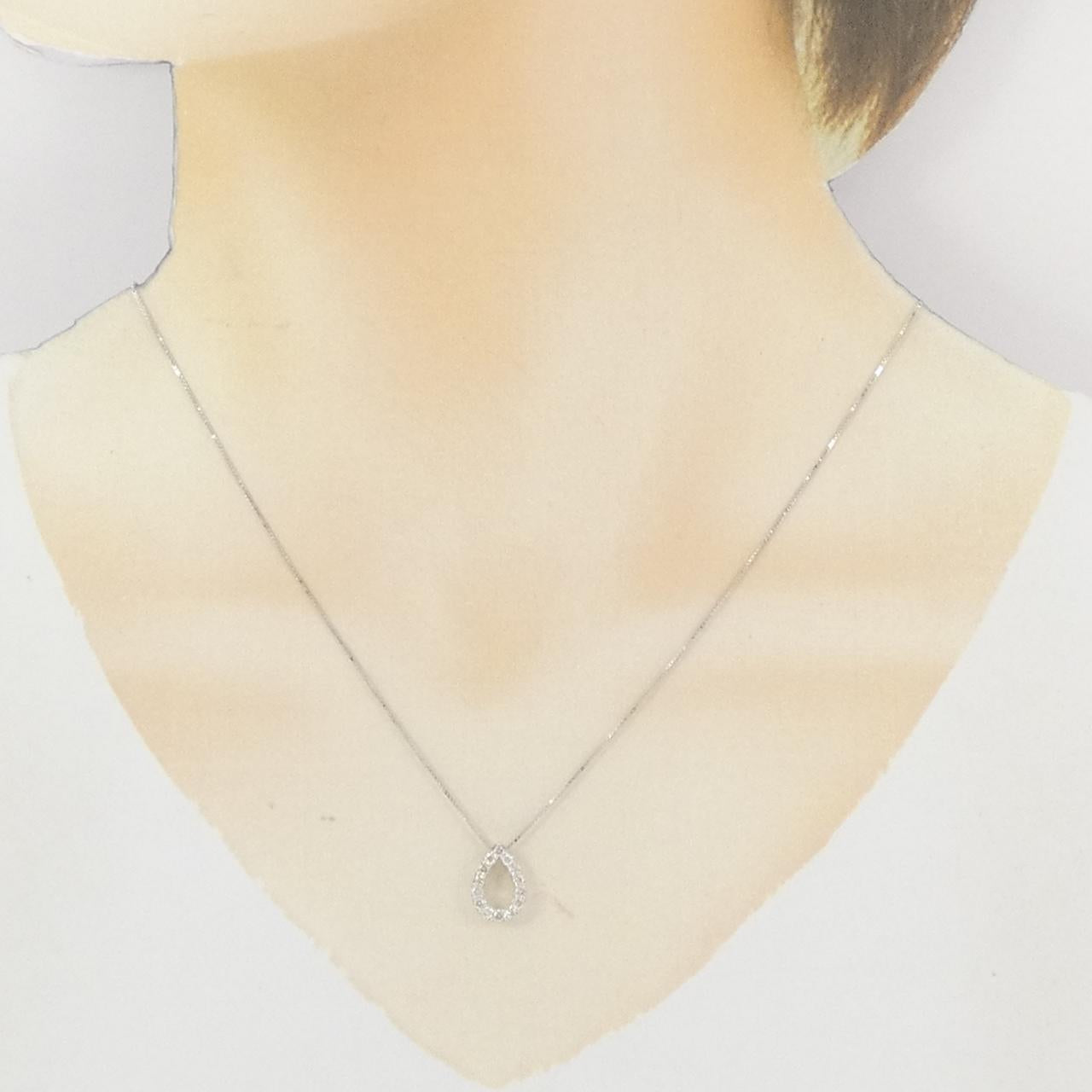 K10ホワイトゴールド 0.28ct ダイヤモンドネックレス