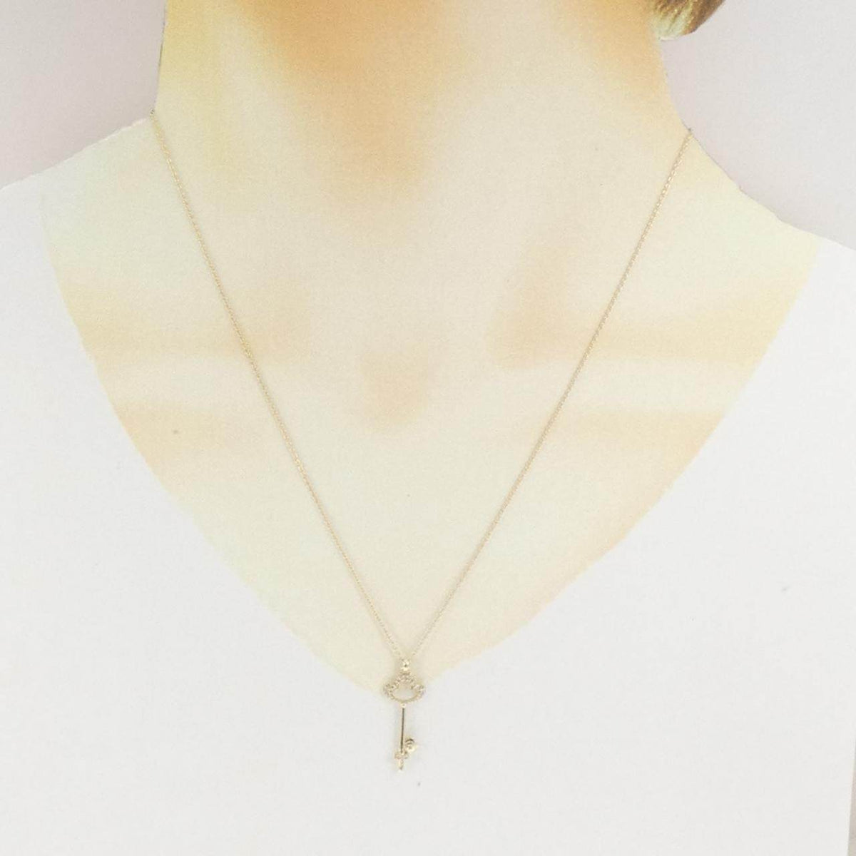 K10YG ダイヤモンド キーネックレス