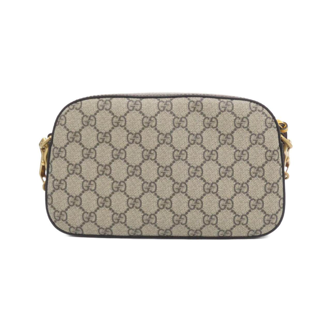 グッチ NEO VINTAGE GGスプリームキャンバス レザー ショルダーバッグ
