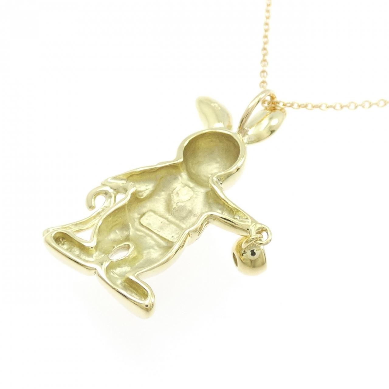 Au750 ラビット ダイヤモンドネックレス