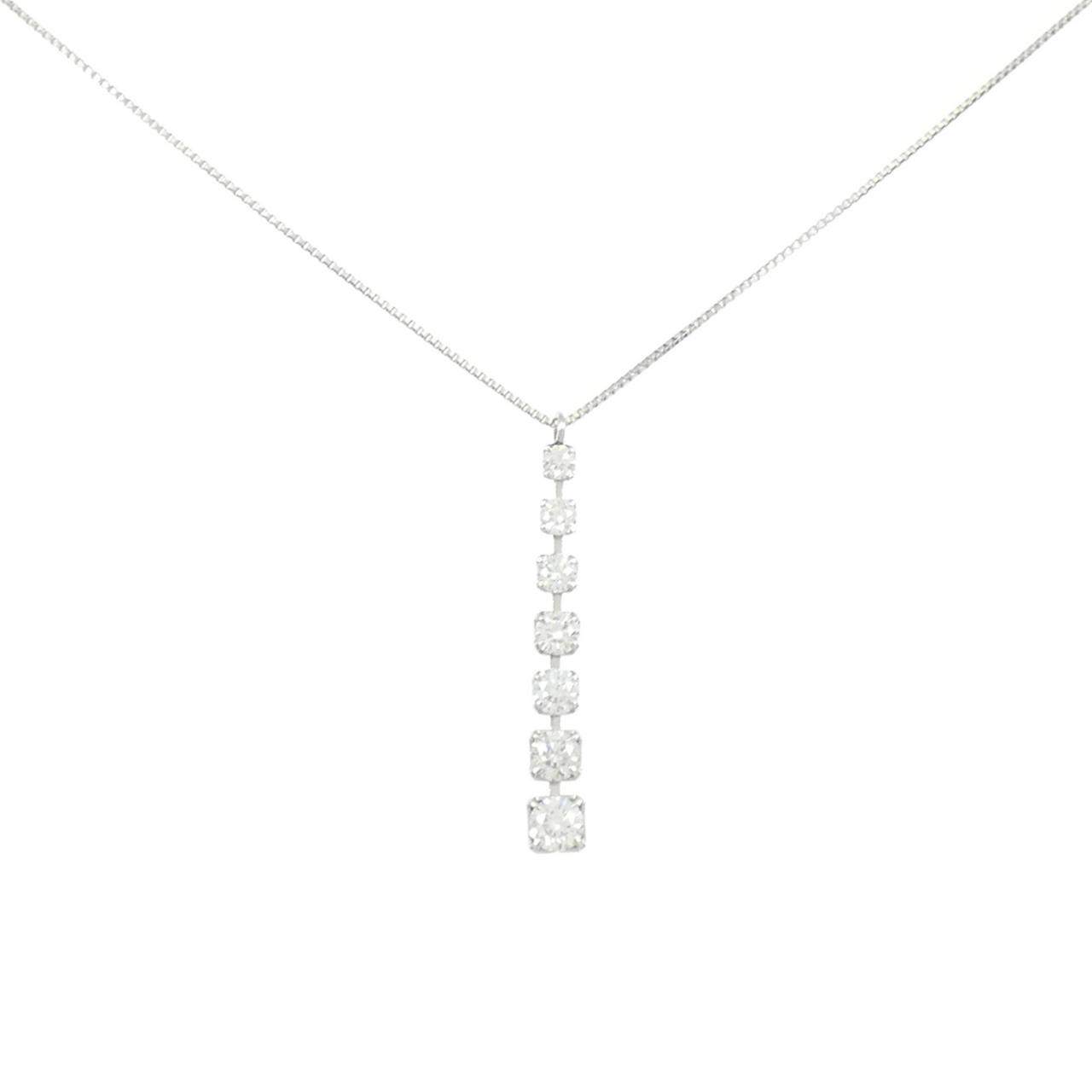 PT850 プラチナ 0.50CT ダイヤモンドネックレス