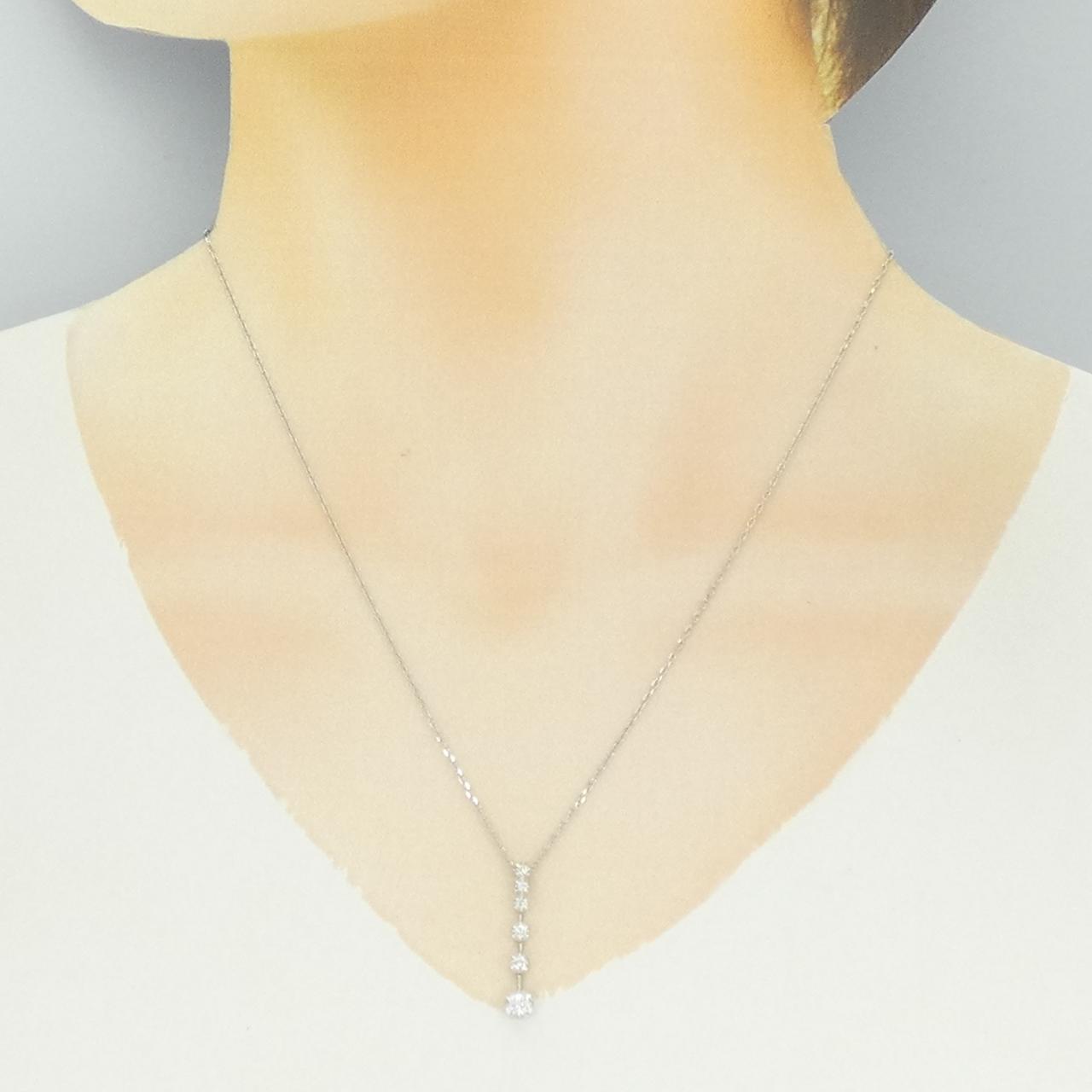 Pt950 Pt850 ダイヤモンドネックレス