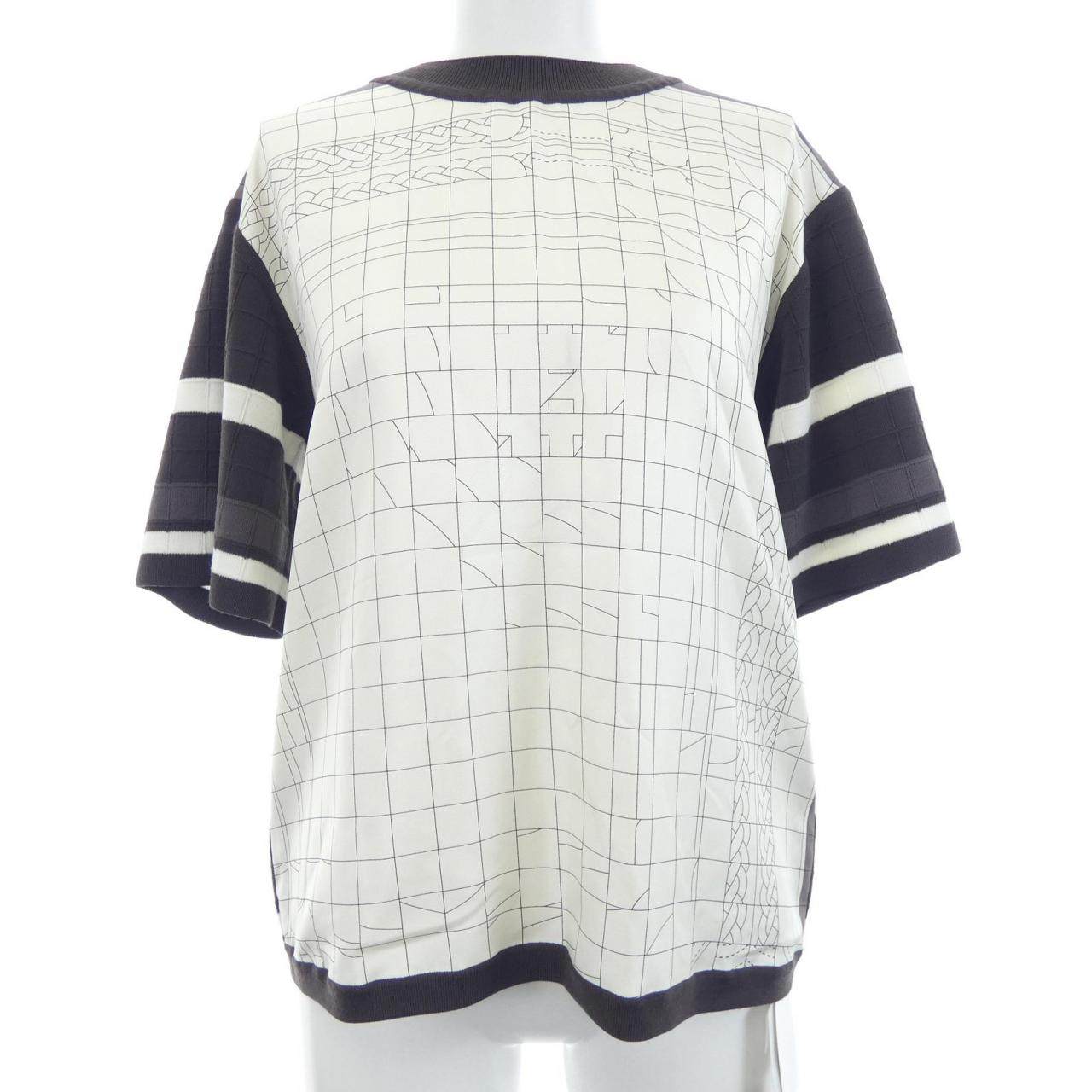 エルメス MAILLE QUADRILL シルクトップス