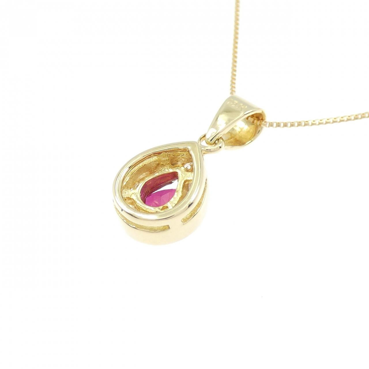 Au750ルビーダイヤモンドネックレス