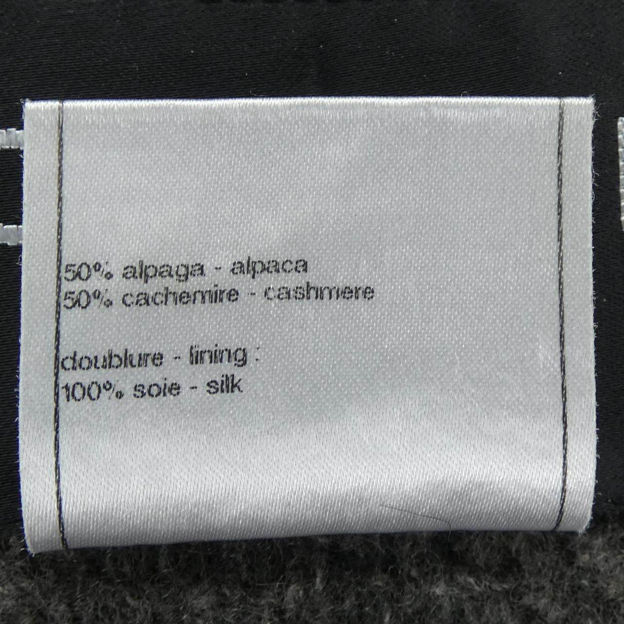 シャネル カシミヤノーカラージャケット