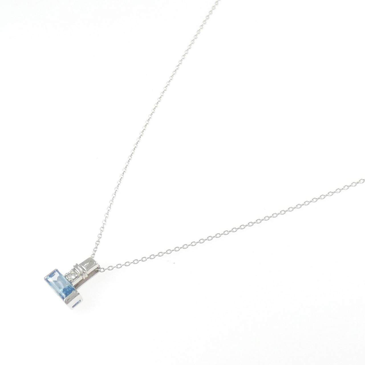 Au750ブルートパーズダイヤモンドネックレス