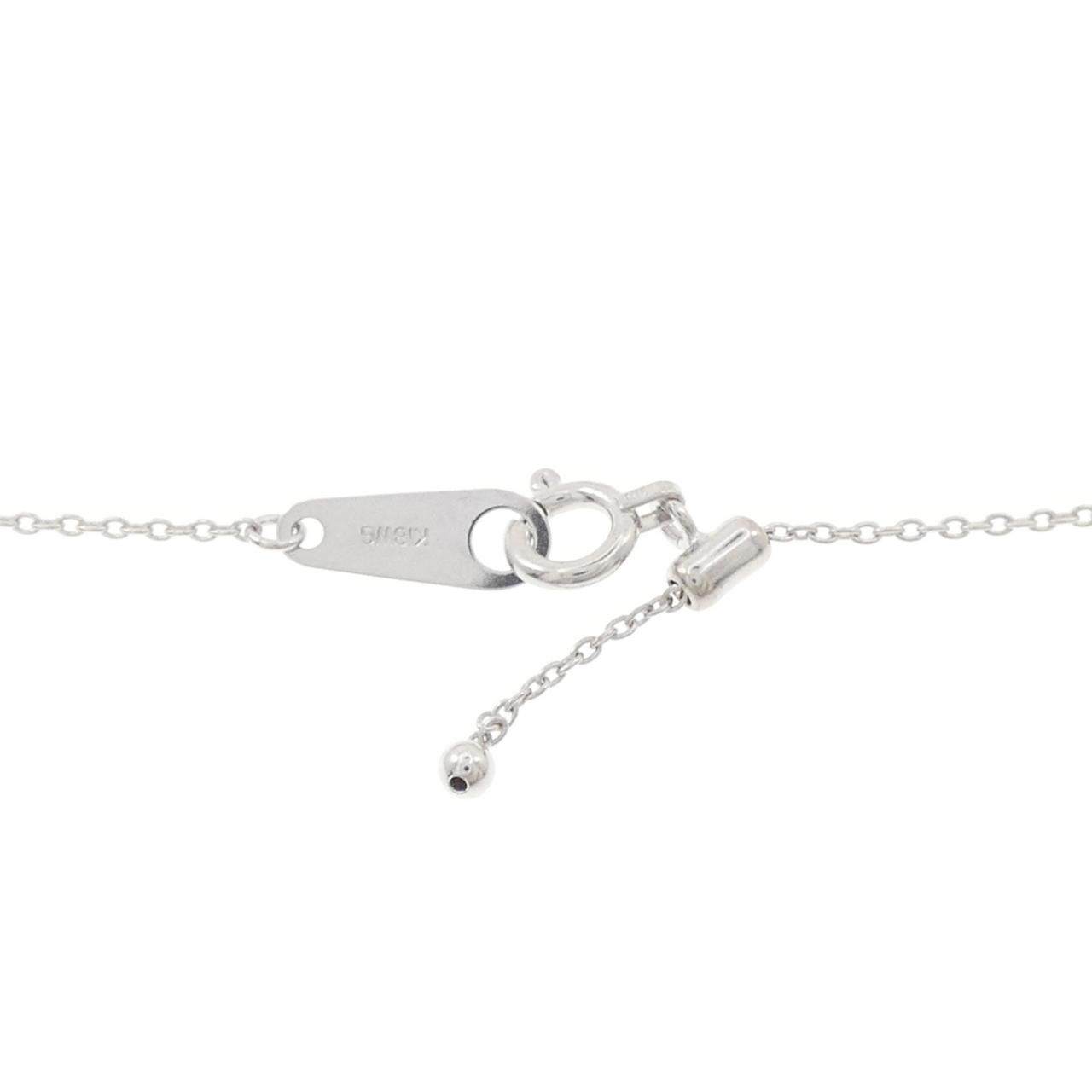 Au750 White Gold Amethyst Diamond Necklace