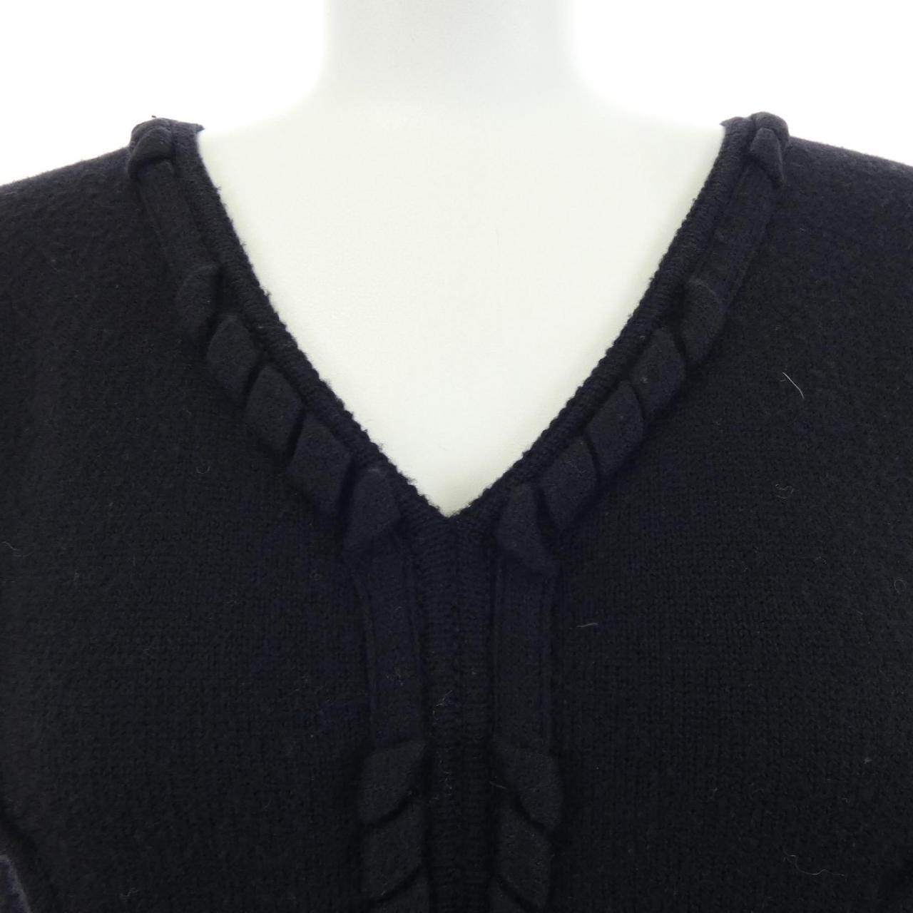 シャネル カシミヤ混ワンピース