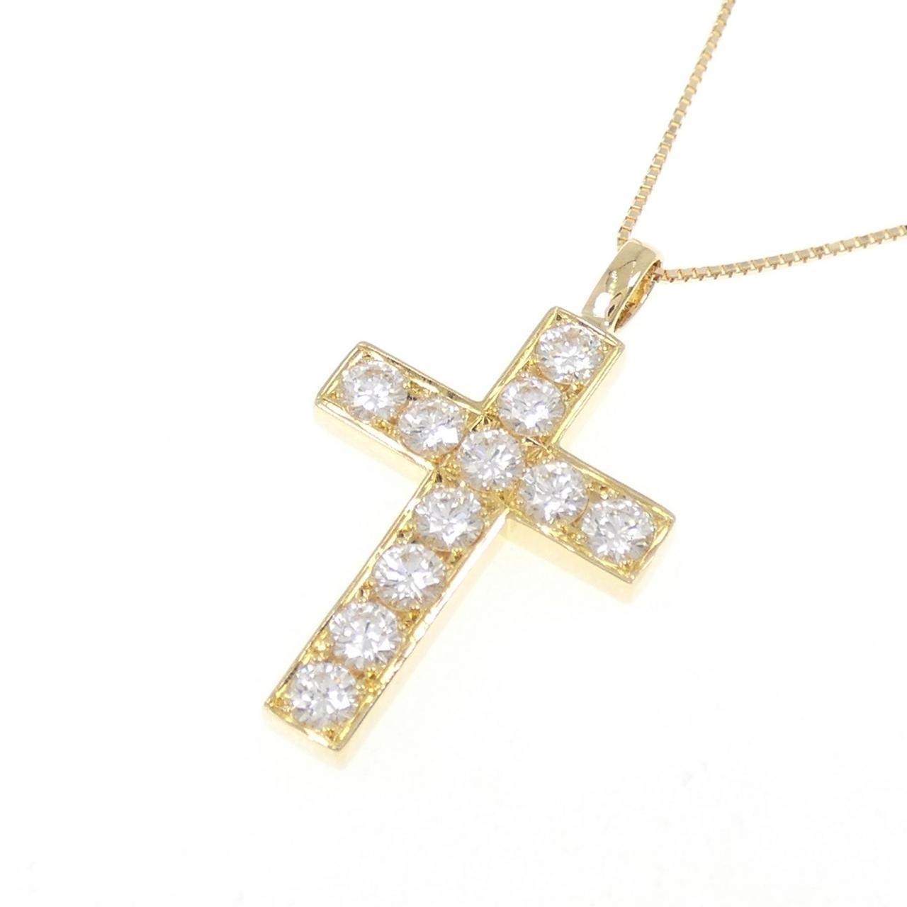 Au750 ダイヤモンド クロス ネックレス