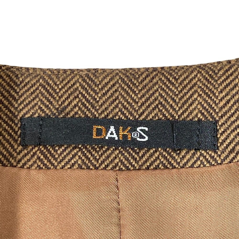 DAKS ヘリンボーン ノー カラー セットアップ