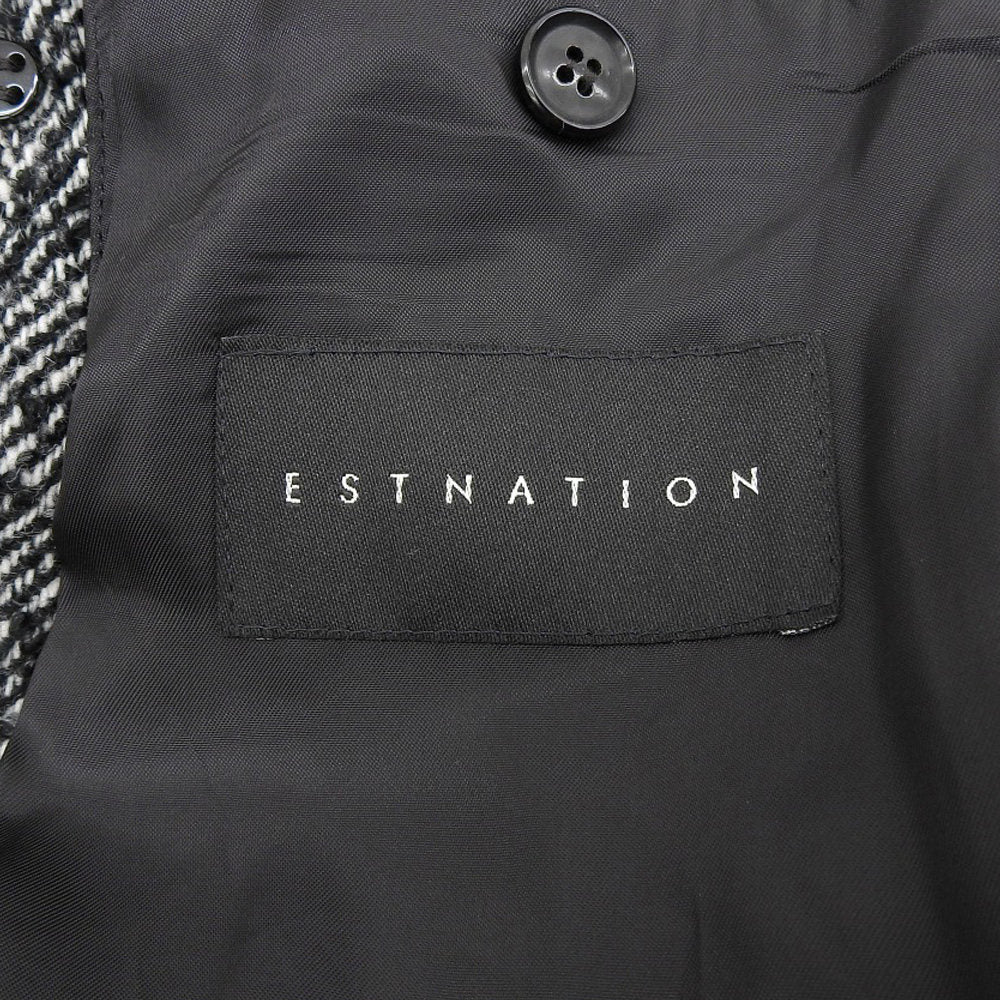ESTNATION ヘリンボーン ウール チェスター コート