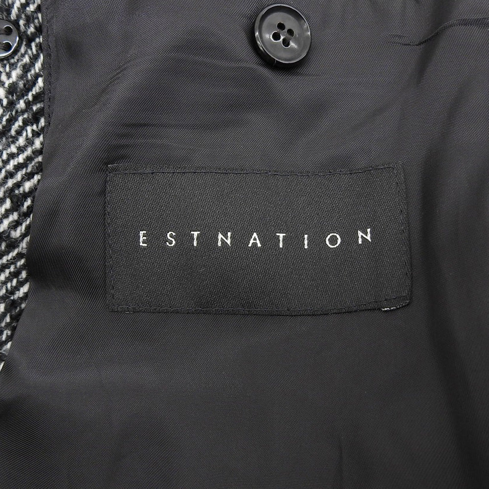 ESTNATION ヘリンボーン ウール チェスター コート