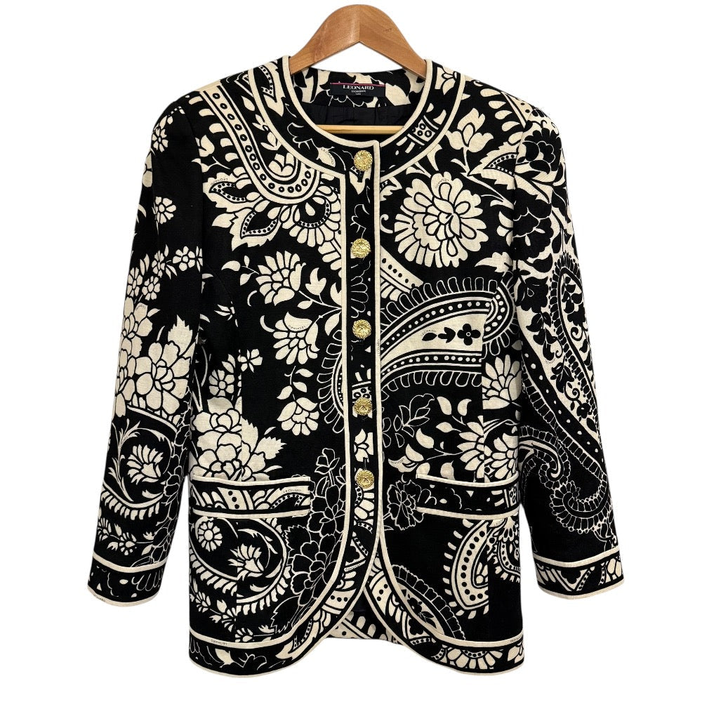 LEONARD FASHION ノー カラー ジャケット