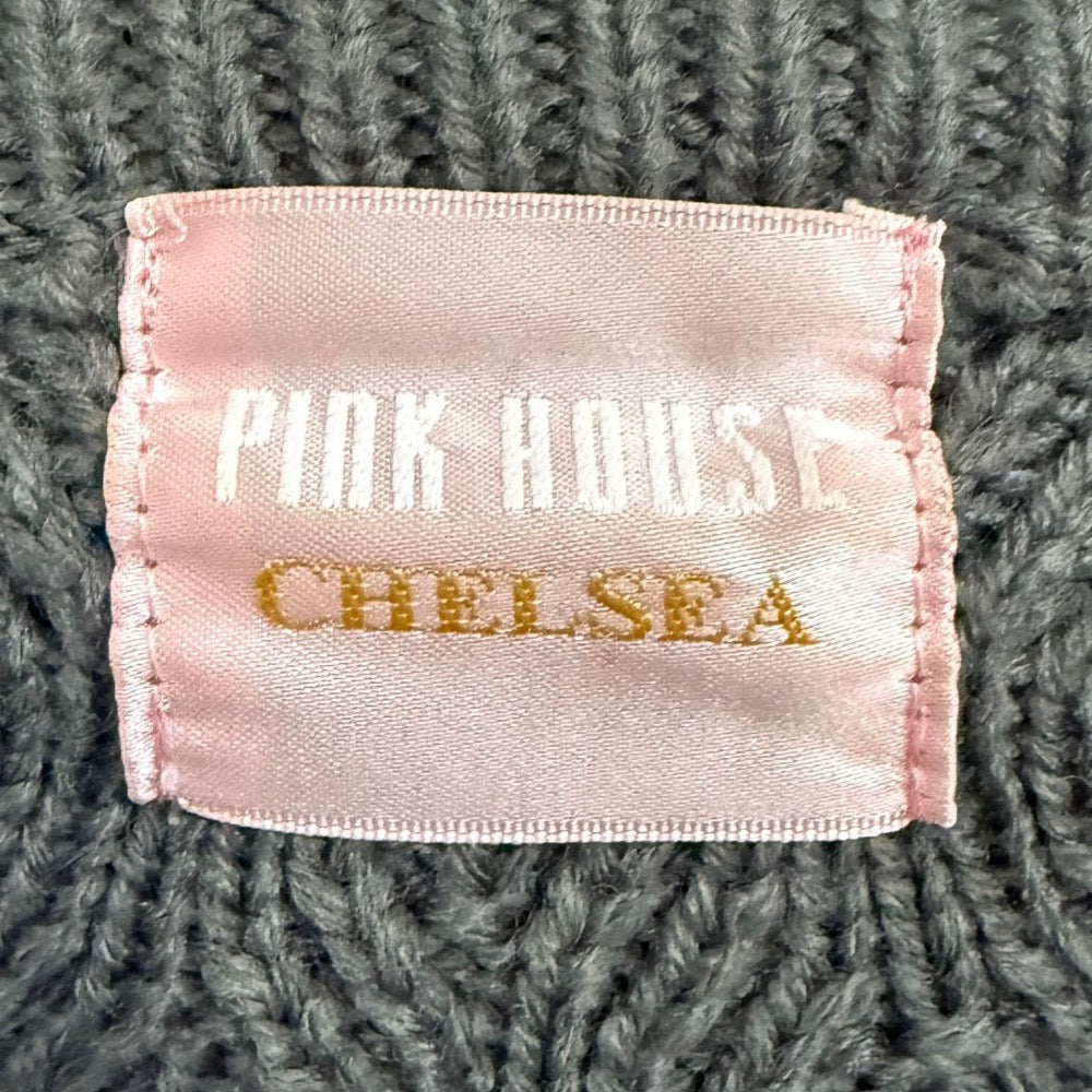 PINK HOUSE CHELSEA リボン ケーブル ニット カーディガン