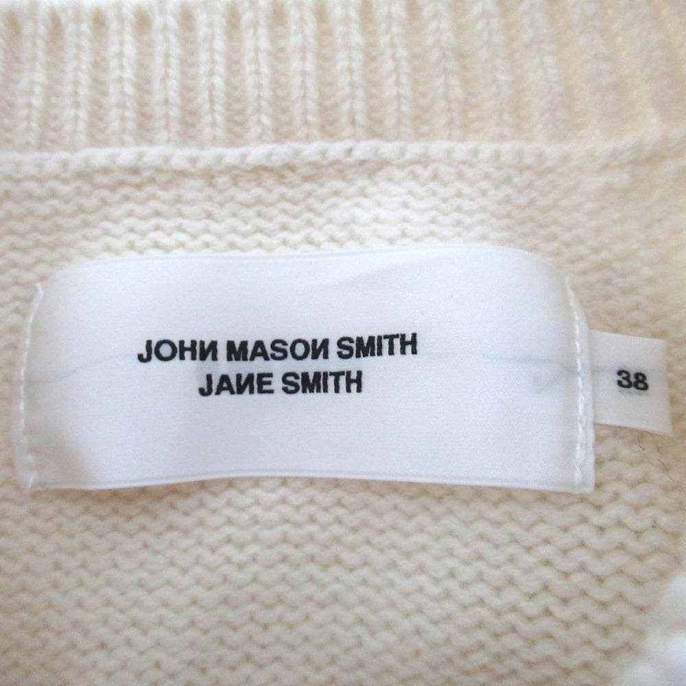 ジェーンスミス 7G BIG SHOULDER CREW CARDIGAN ニットカーディガン
