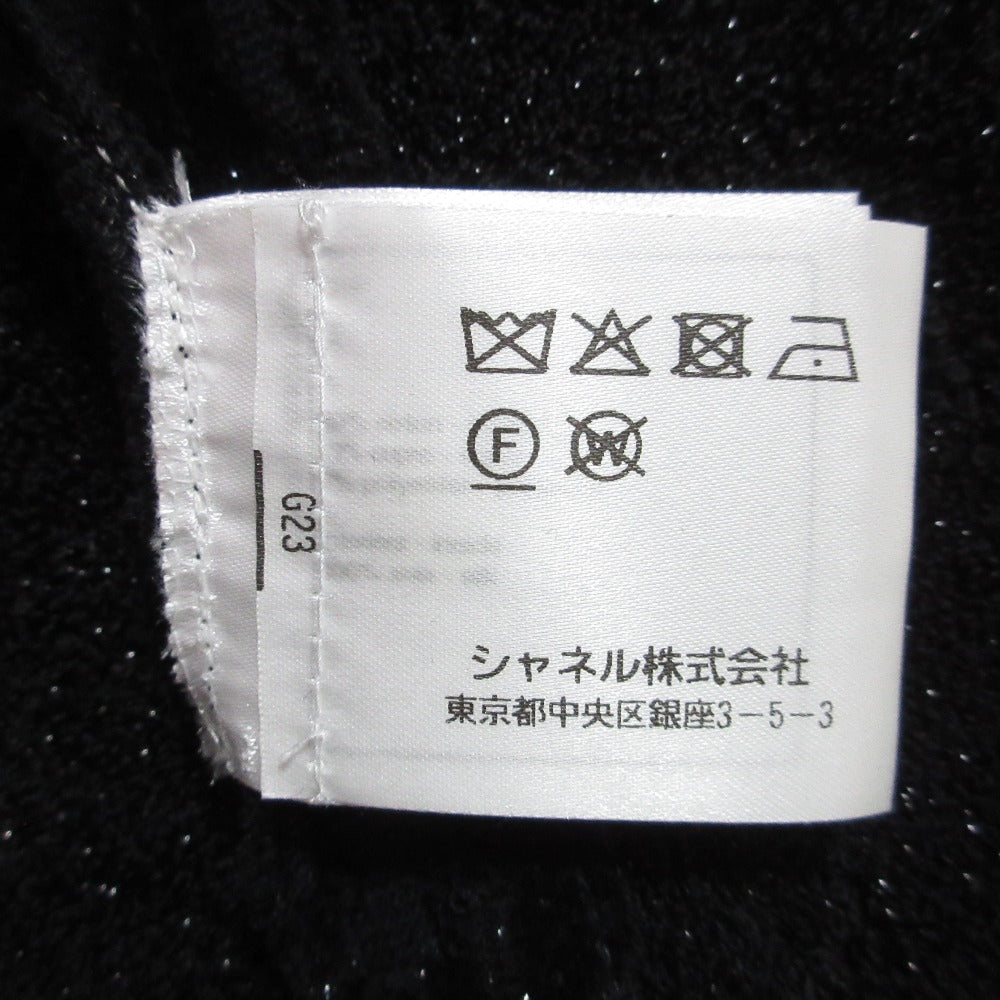 シャネル カメリア柄ベロアノーカラージャケット