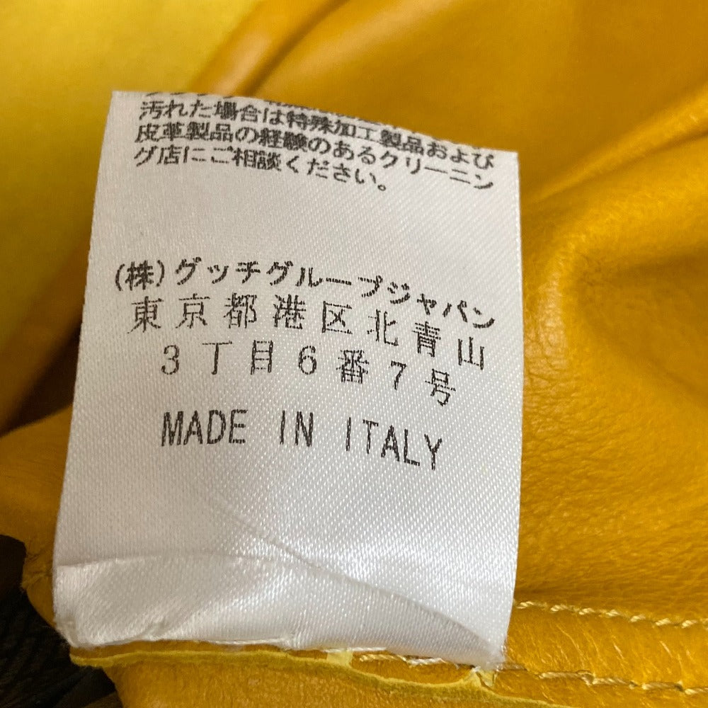グッチ レインディアレザー シングルライダースジャケット