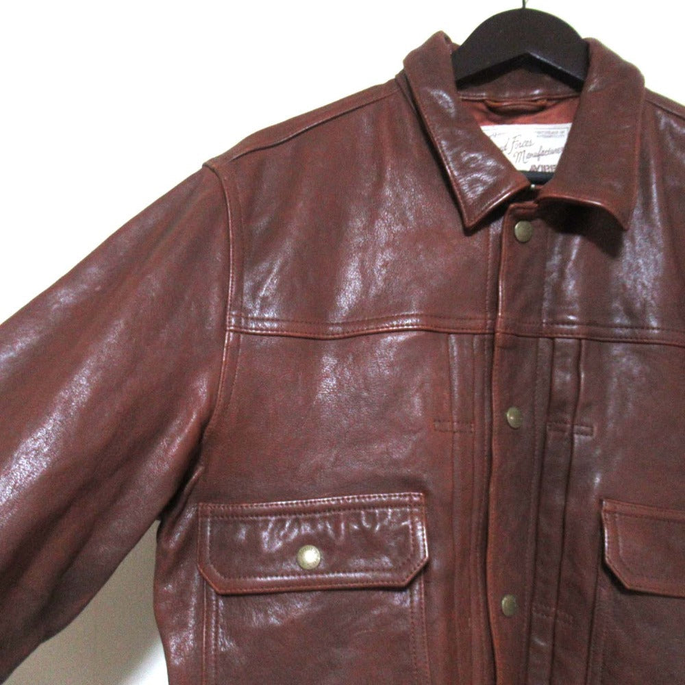 アヴィレックス OLD TIMES LEATHER WORK JACKET ラムレザージャケット