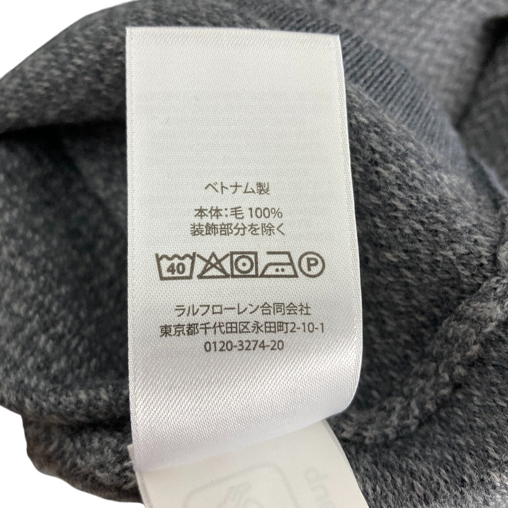 ポロラルフローレン ウォッシャブルメリノウールヘリンボーン柄ニットセーター