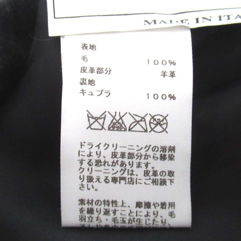 エルメス ファントムテクニック SUPER120S ウールレザー切替コート