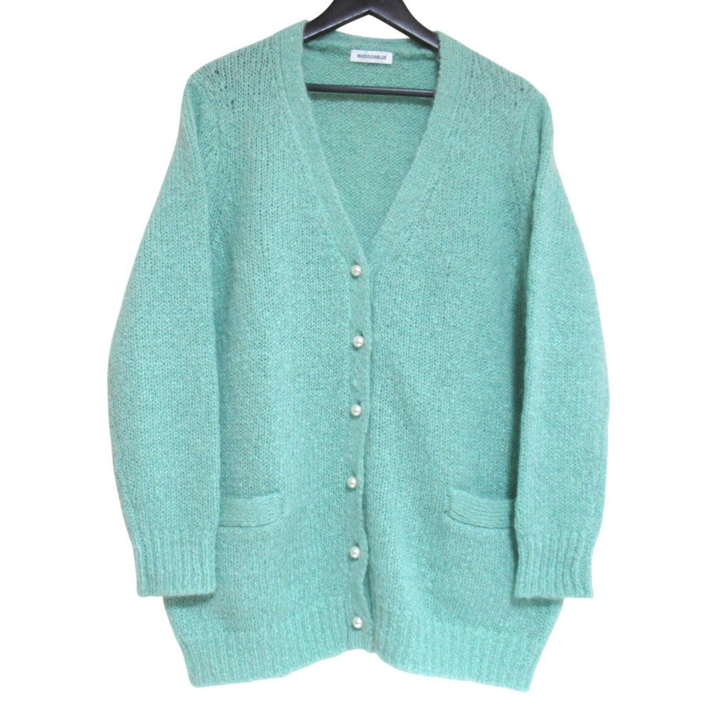 マディソンブルー LOOSE BIG V CD MOHAIR パールボタンウールカーディガン