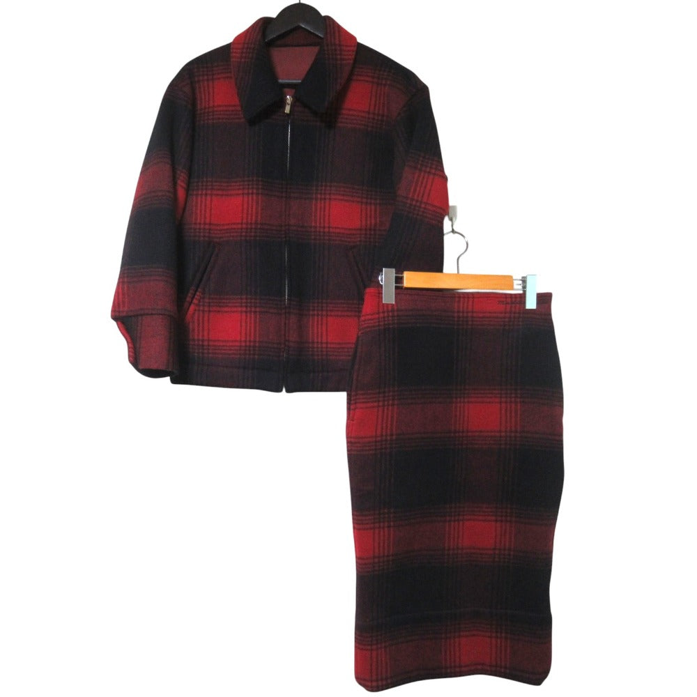 マディソンブルー チェックジャケット スカートセット
