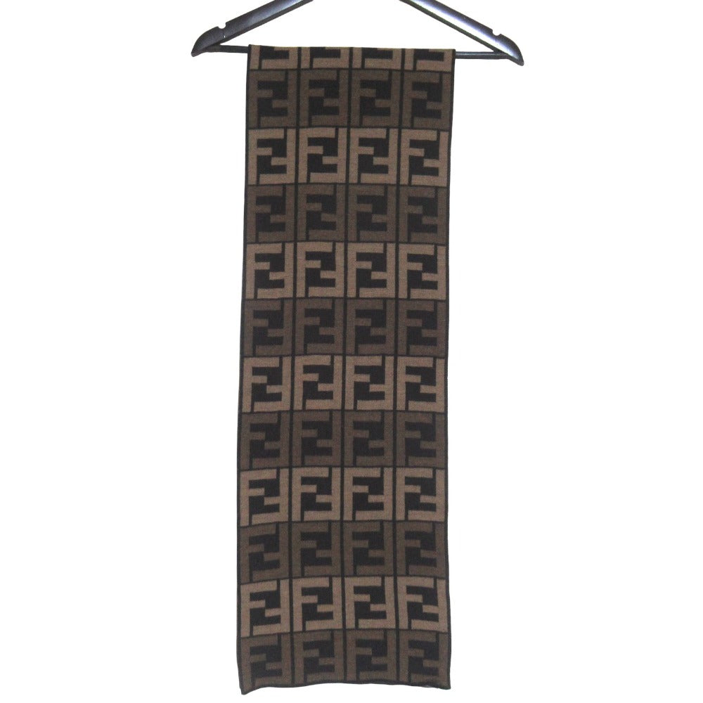 フェンディ ズッカ柄 ニットマフラー