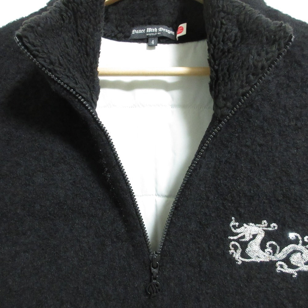 ダンスウィズドラゴン ウールハーフジップニットベスト
