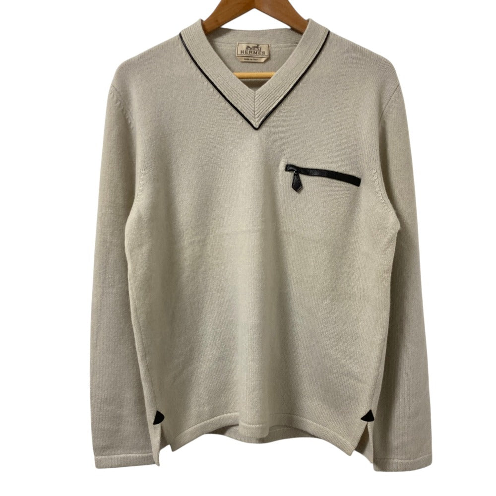 エルメス カシミアVネックニットセーター