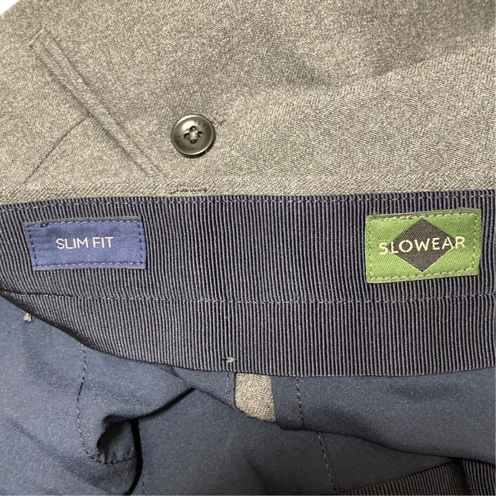インコテックス SLOWEAR ウールスリムフィットスラックス