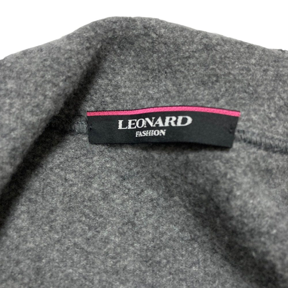 レオナールファッション ウールニットガウンコート