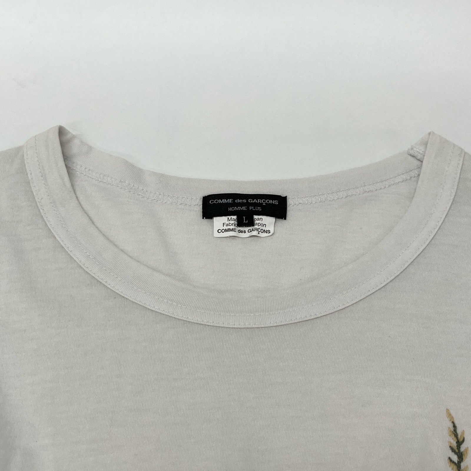 コム デ ギャルソン オム プリュス コットン 刺繍 Tシャツ