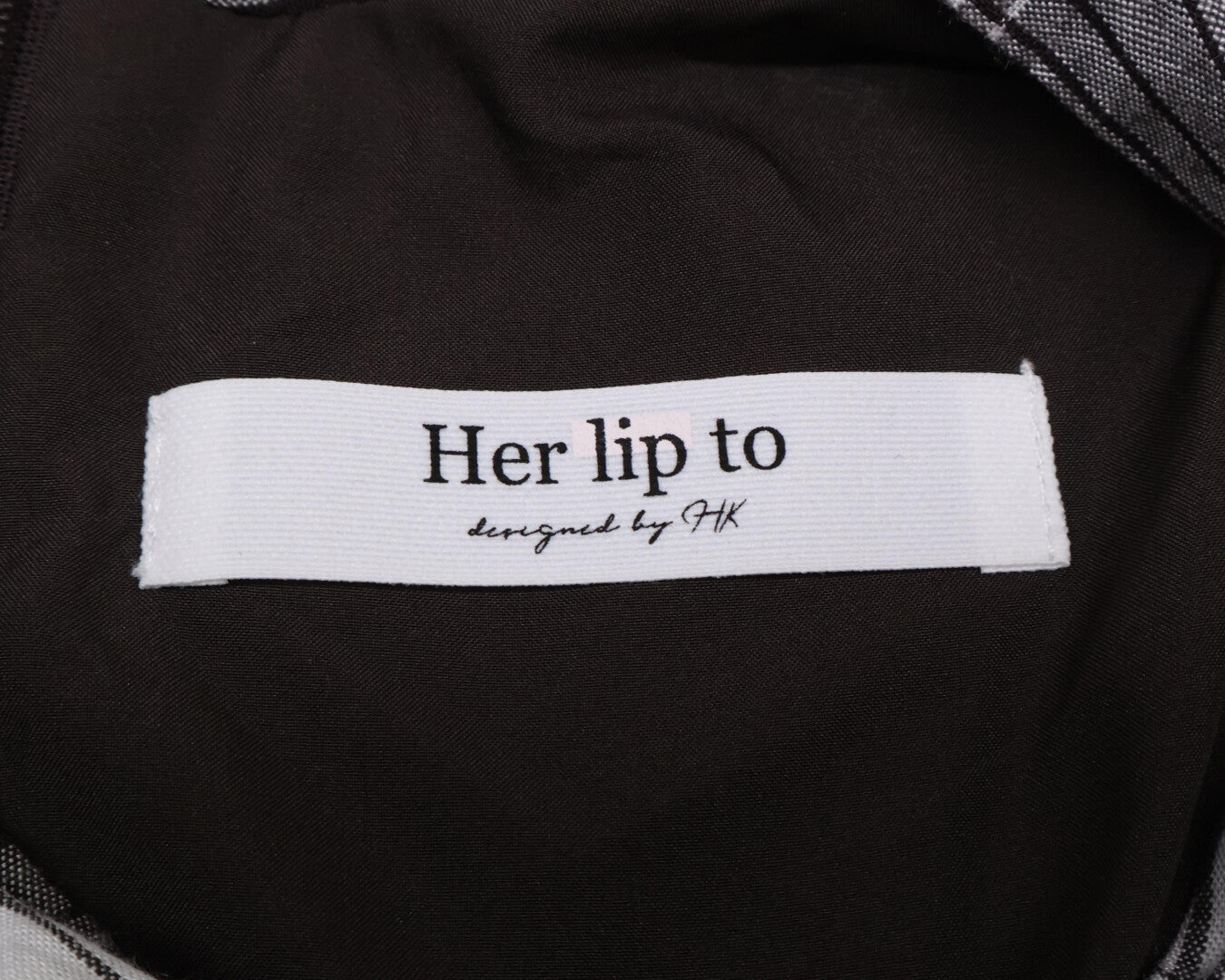 Her lip to チェルシー チェック タイ ドレス レーヨン ドレス