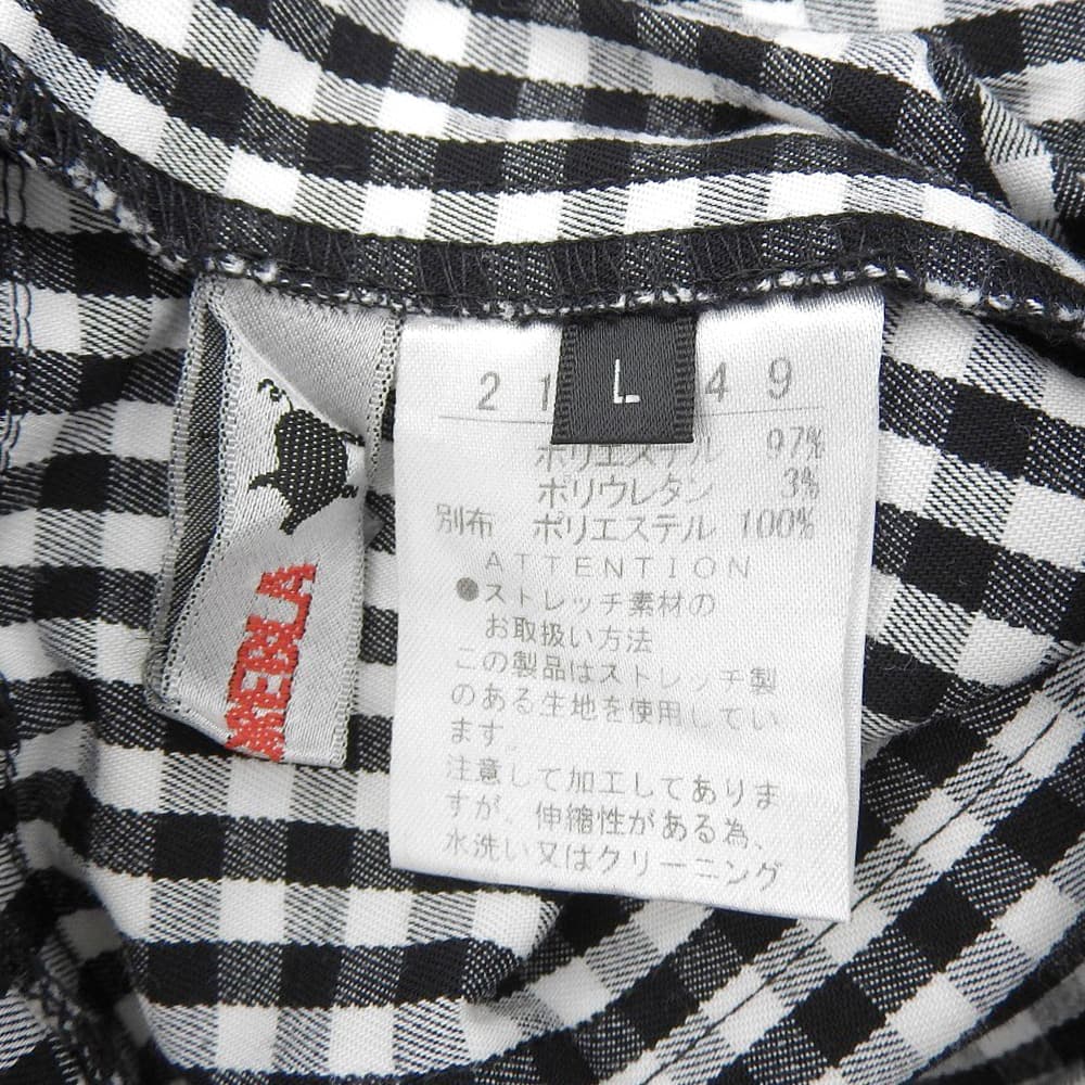 Olleborebla 刺繍入り ギンガム イージーパンツ