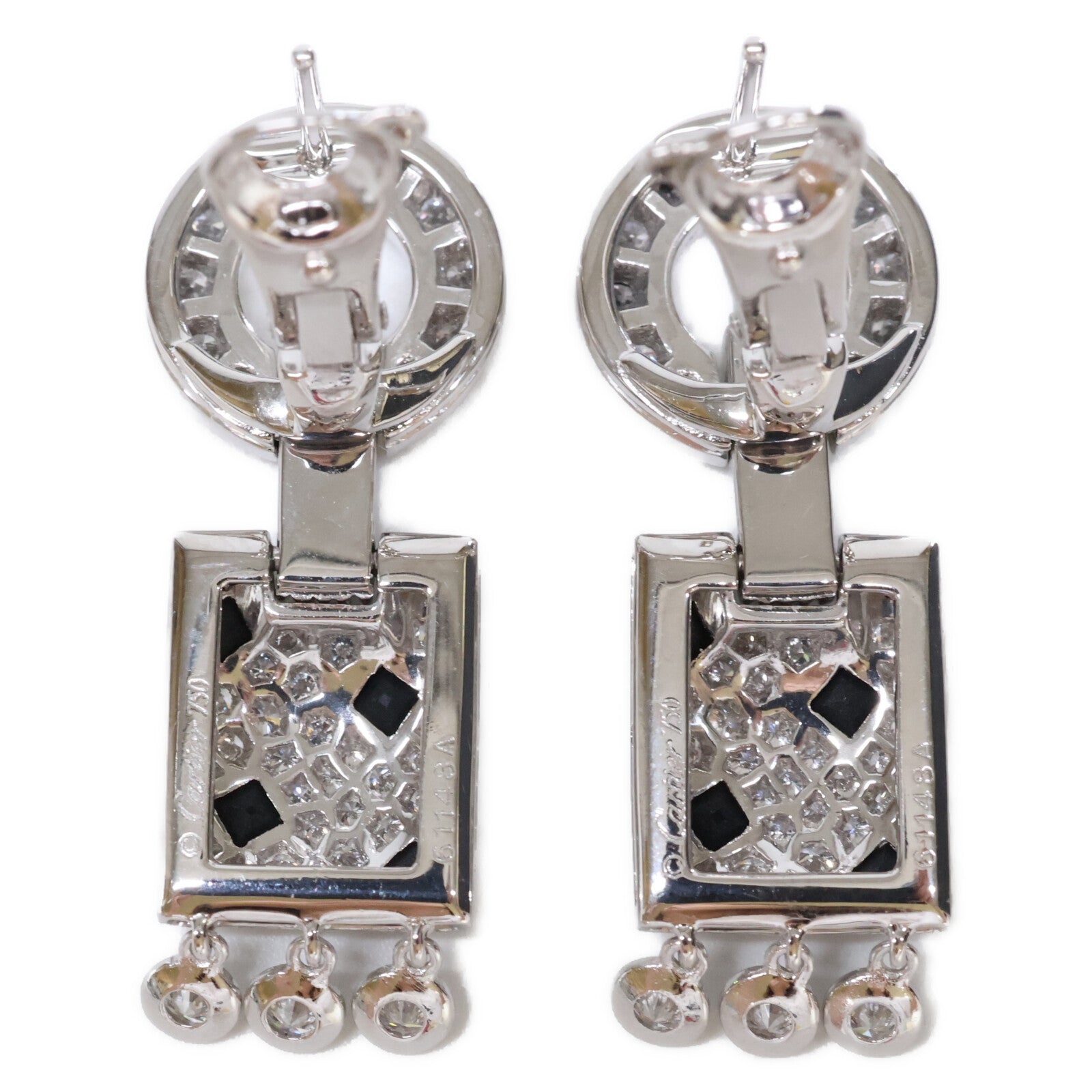 カルティエ パンテール ドゥ カルティエ 750WG ダイヤ オニキス ピアス