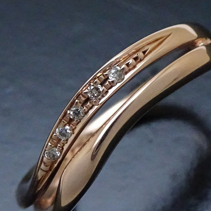 WISP ダイヤモンド リング K10PG ピンク ゴールド