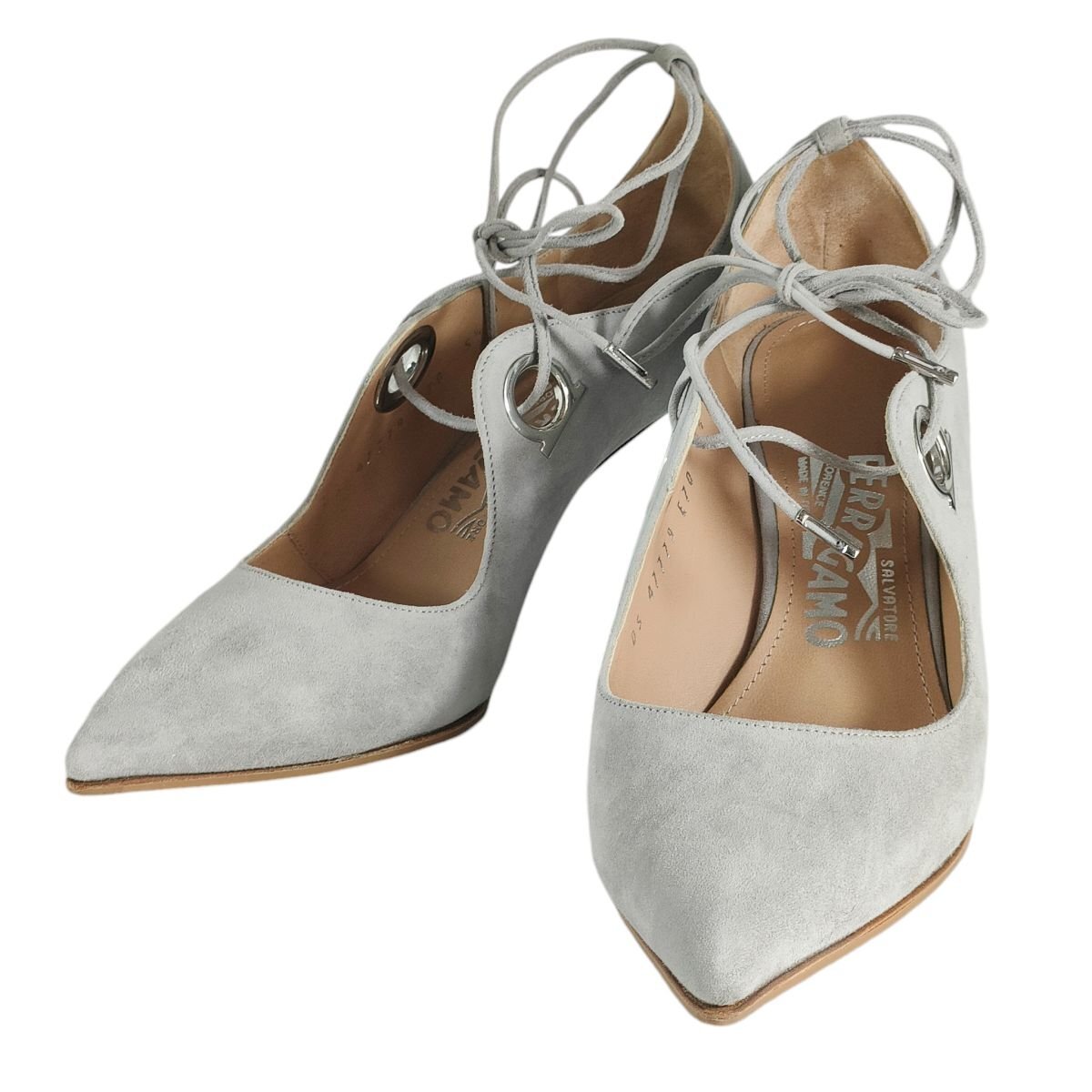サルヴァトーレ フェラガモ ガンチーニ スエードパンプス