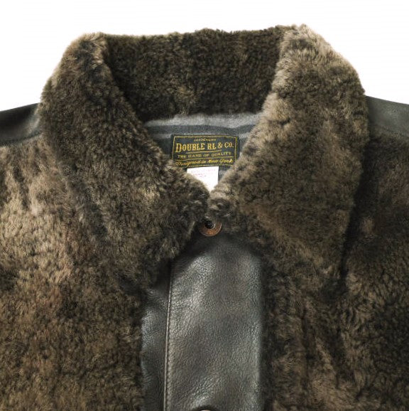 ダブルアールエル GRIZZLY JACKET シアリング カウハイド ジャケット