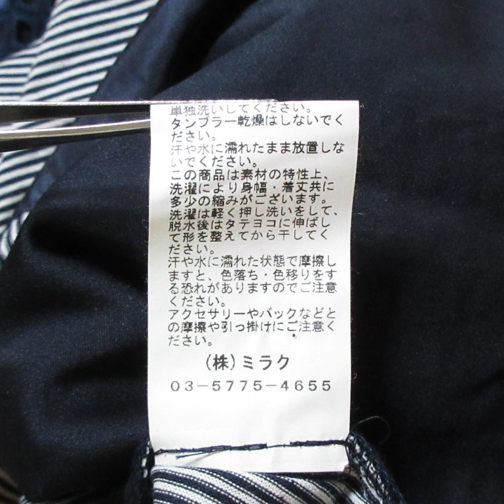 ソーノストライプカットワークレースノースリーブブラウススカートセットアップ