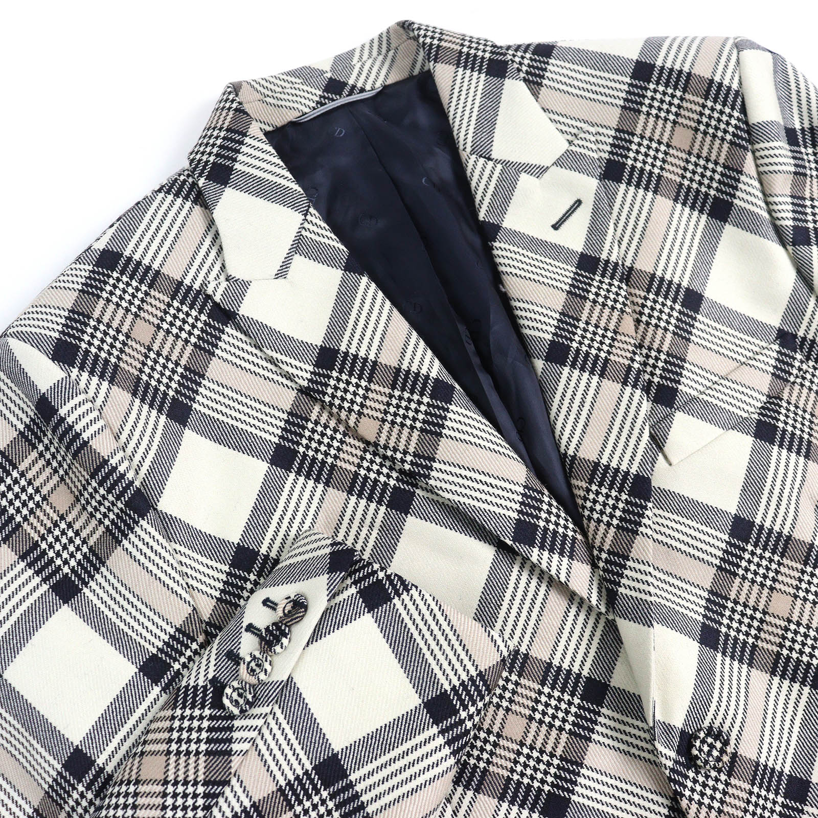 ディオール 22AW チェック テーラード ジャケット