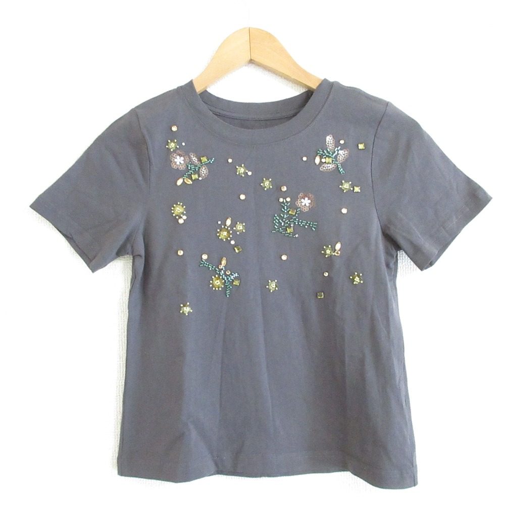 Lily Brown CANDY STOCK ビジューエンブロイダリーTシャツ