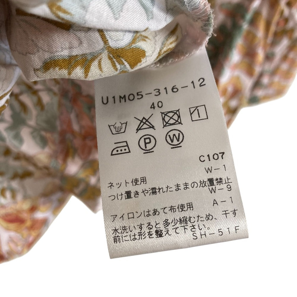 トランスワーク プリントタックプルオーバーブラウス