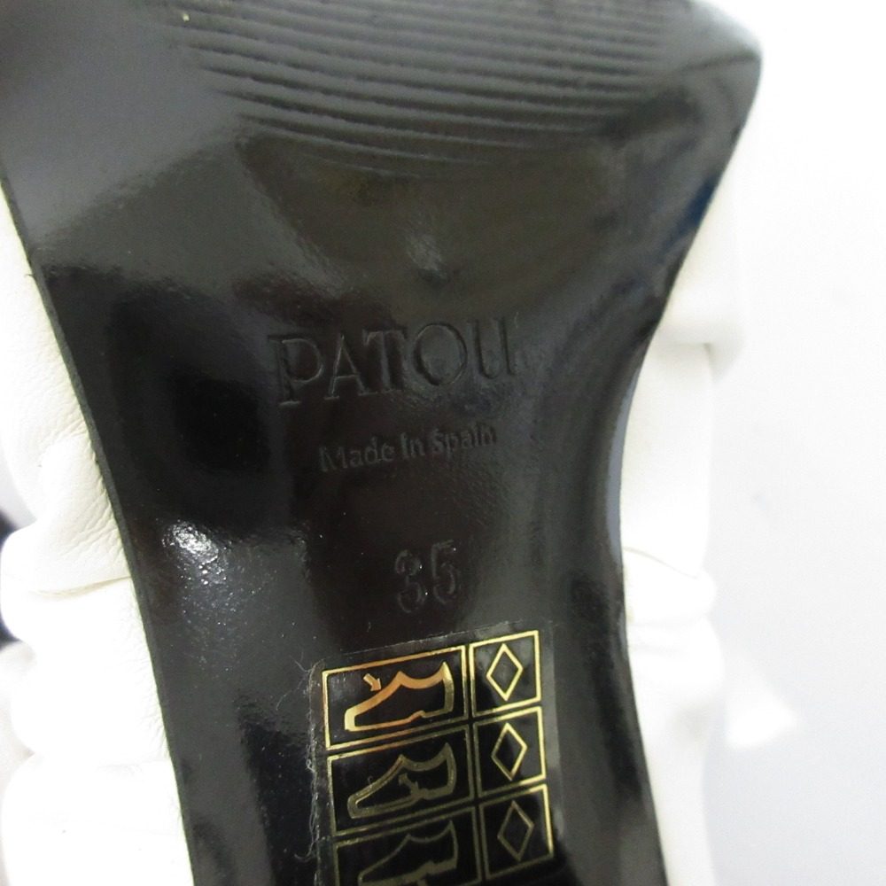 Patou レザー ドローストリング パンプス